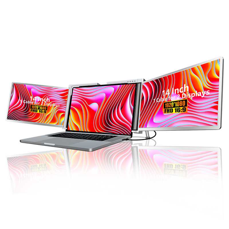 Triple Screen Laptop Monitor Foldable - Portable Monitor for Laptop Dual Screen
