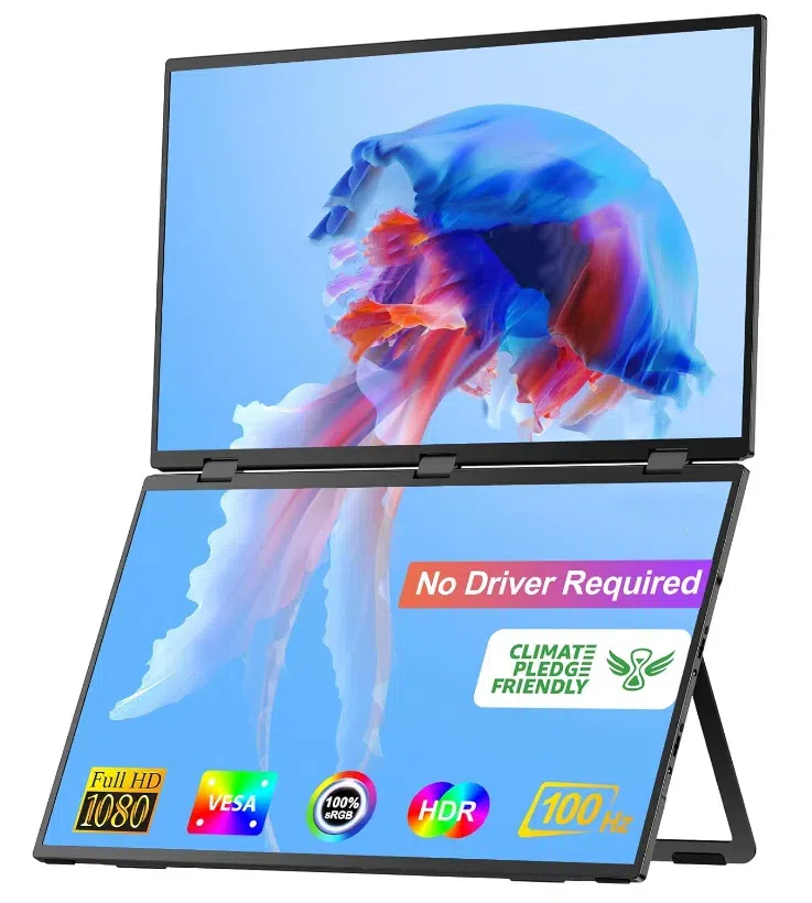 Triple Screen Laptop Monitor Foldable - 18.5\