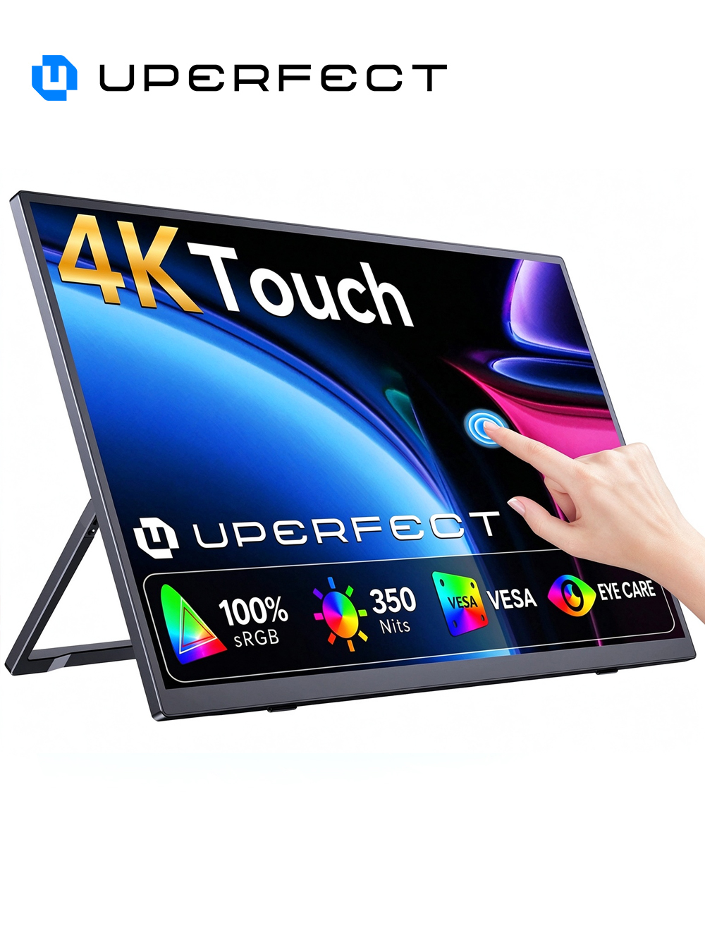 Portable Touchscreen Monitor For Laptop - UPERFECT 4K Portable Monitor Touchscreen 15.6''
