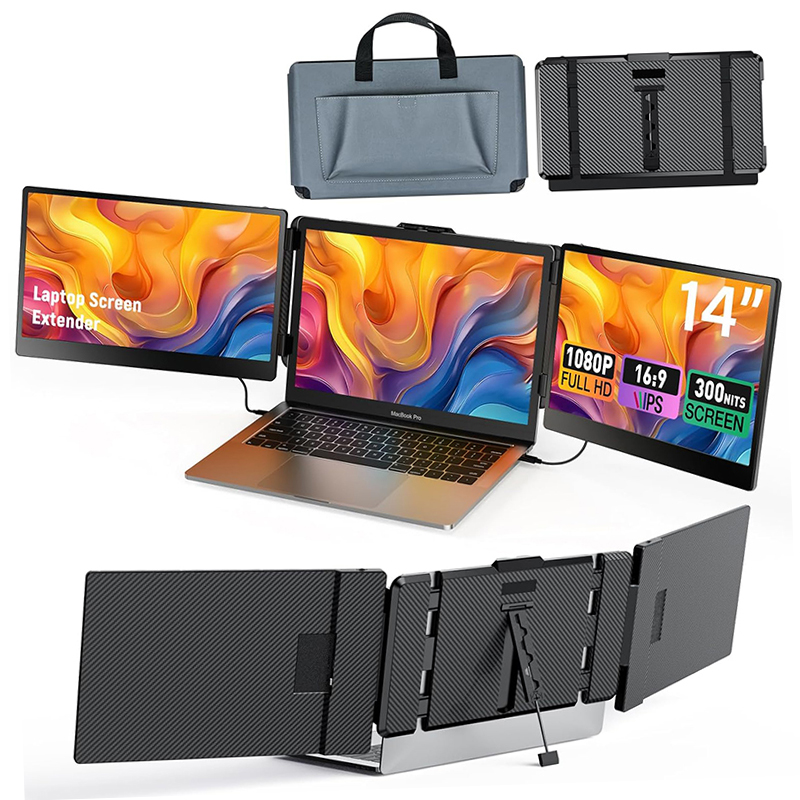 Dual Screen Portable Monitor Extender - Factory Portable Monitor 14 Inch IPS