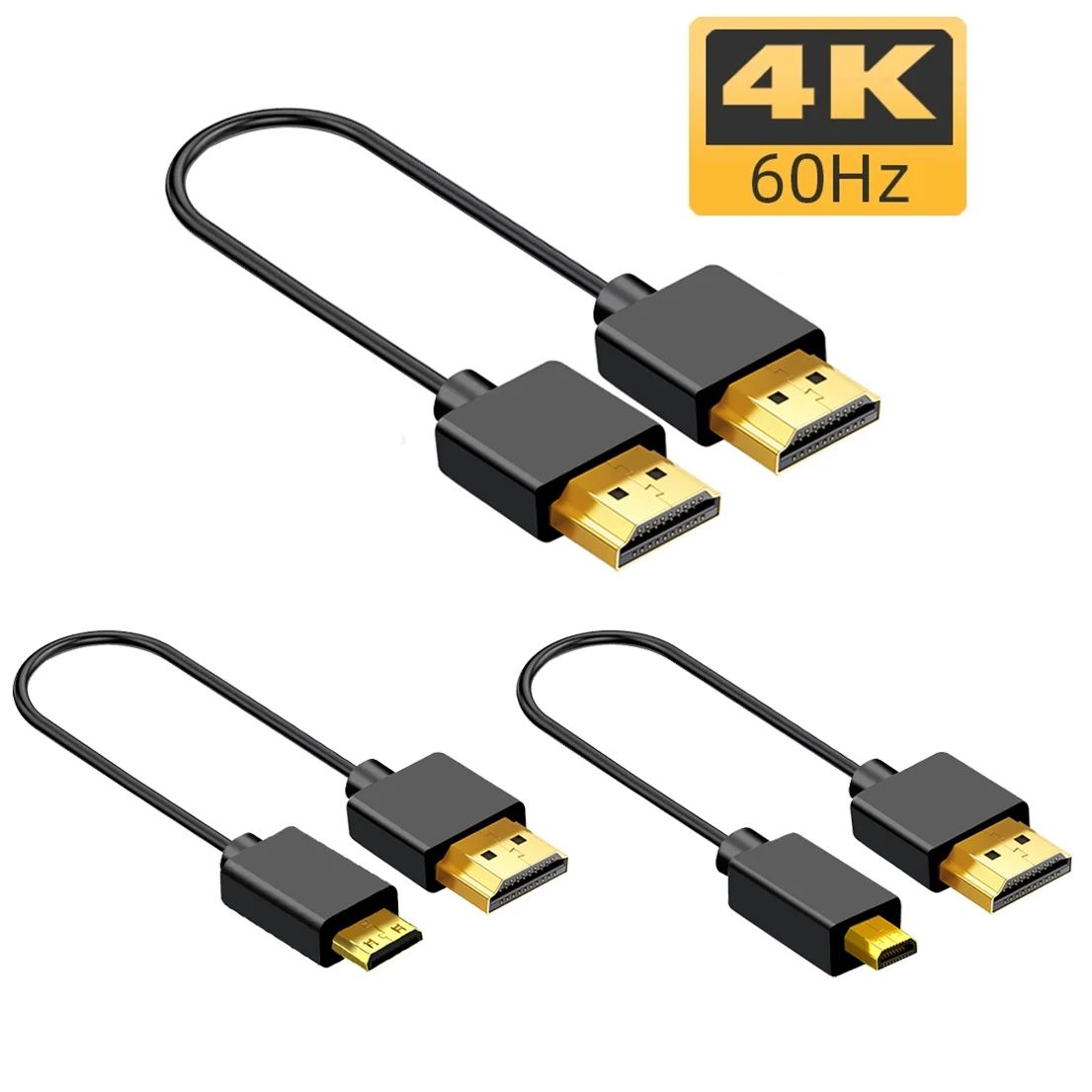 Mini Hdmi To Hdmi Cable Ultra Slim - Portable Slim Light HD2. 0 Cable