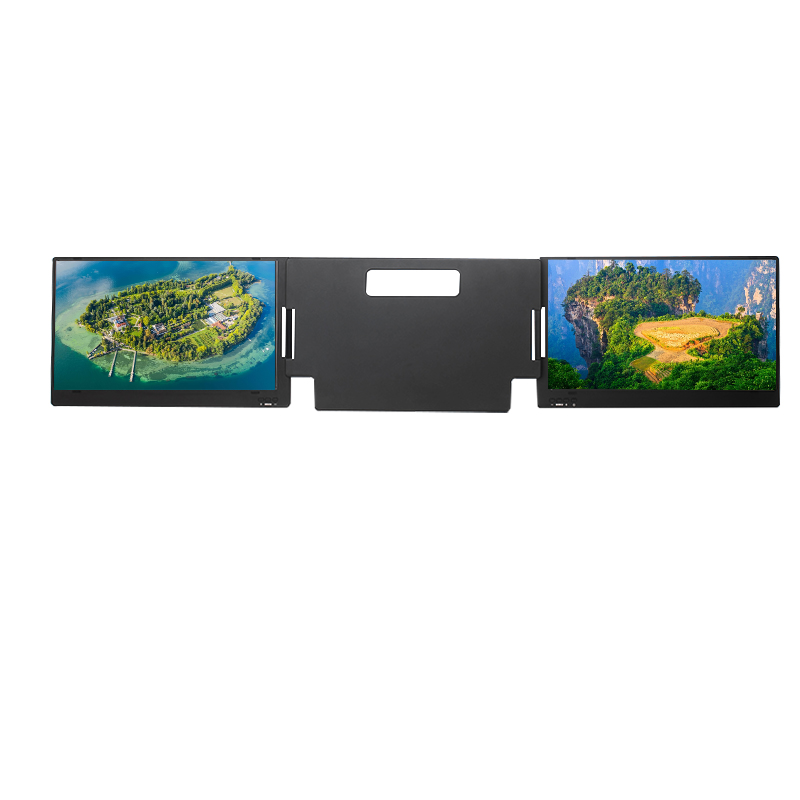Triple Screen Laptop Monitor Foldable - 15.6 Inch Laptop Screen Extender Triple
