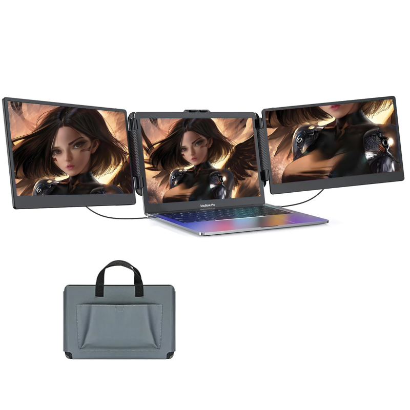 Dual Screen Portable Monitor Extender - Factory Custom 14 Inch Portable Triple