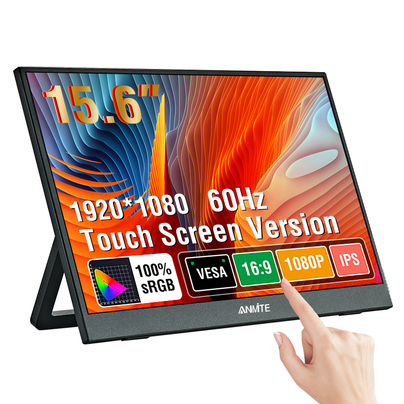 Portable Monitor 15.6 Inch 1080P Type C - Anmite 15.6-Inch Portable Touch Monitor Non-touch