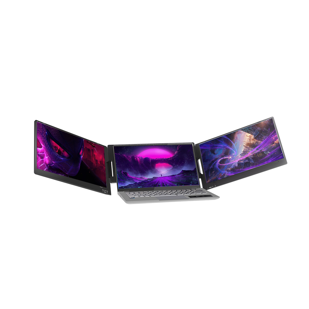 Triple Screen Laptop Monitor Foldable - Foldable Triple Screen for Travel -