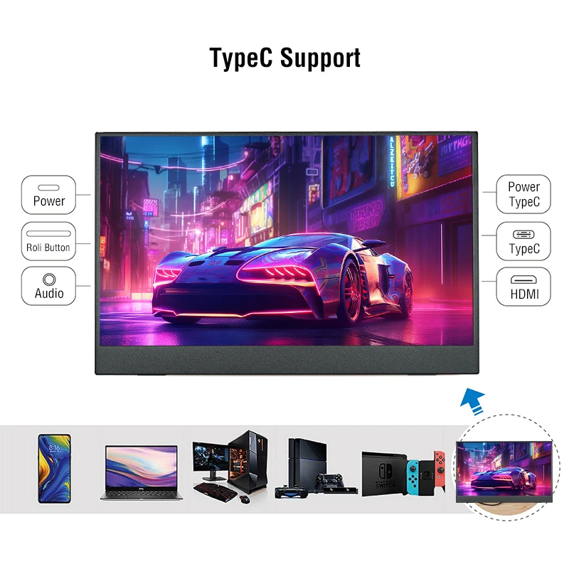 Anmite 15.6-Inch Portable Touc - Portable Monitor 15.6 Inch 1080P Type C 评论和价格