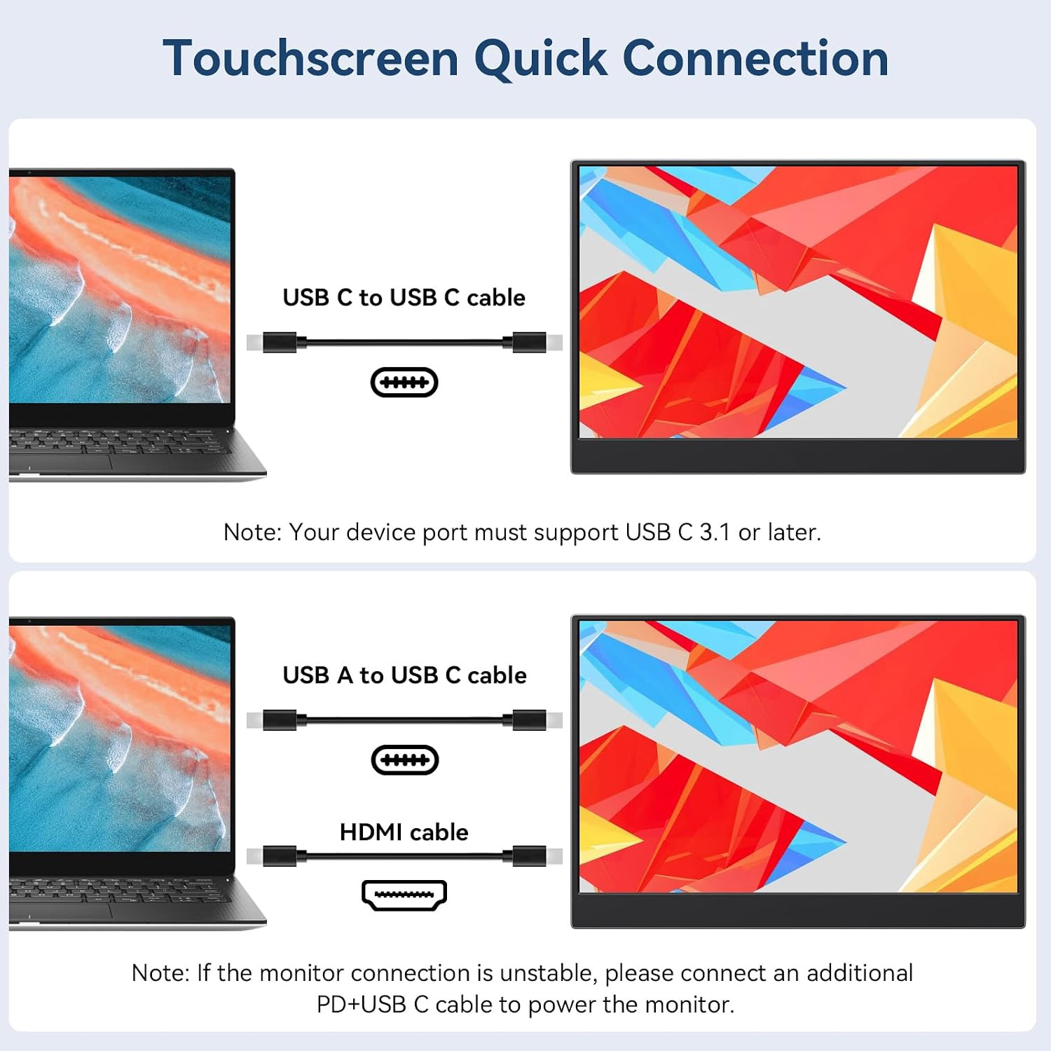 AHXJKA 11.6 Inch Touch Portabl - Portable Touchscreen Monitor For Laptop 评论和价格