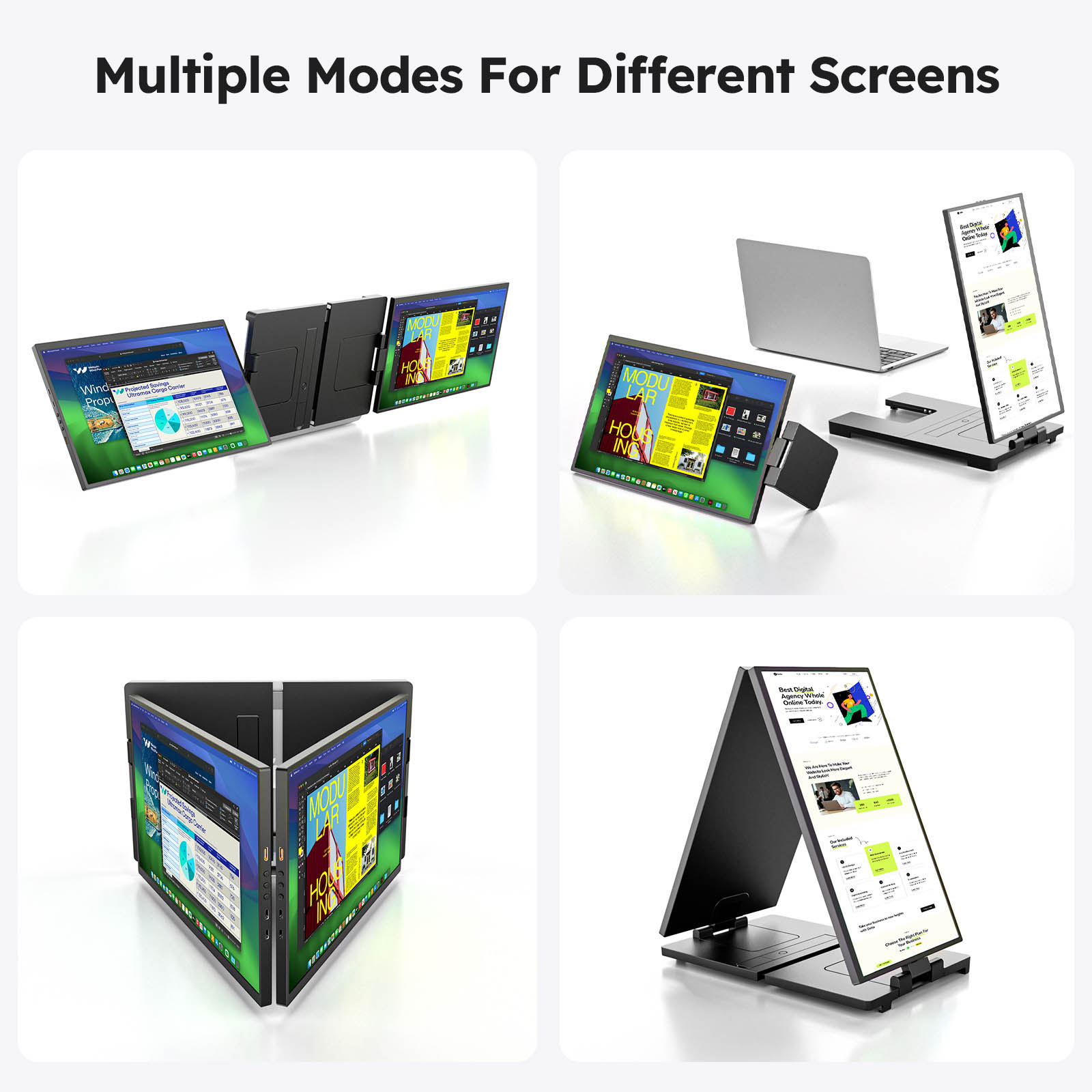 15.6inch Triple Screen Extende - Dual Screen Portable Monitor Extender 评论和价格