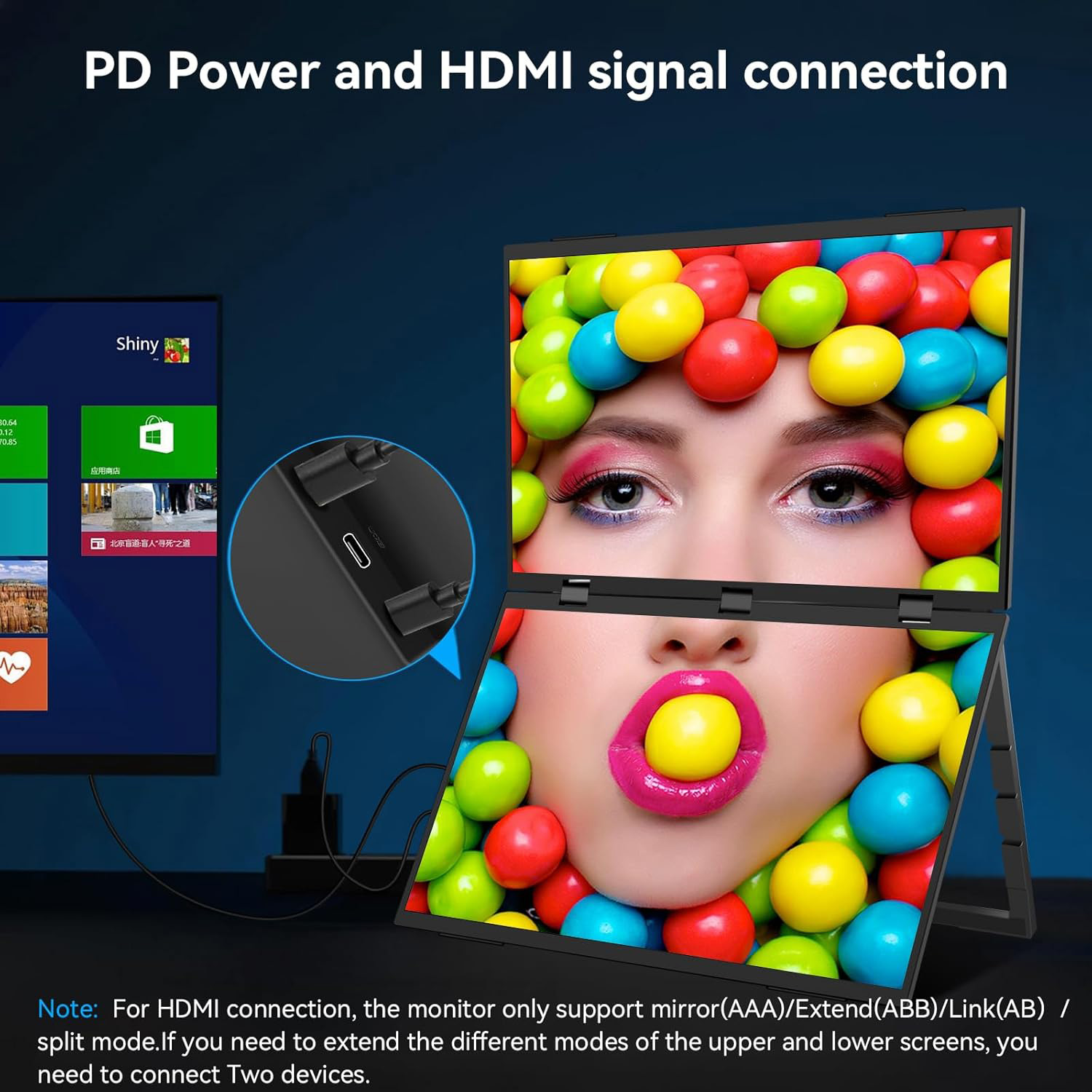 AHXJKA 18.5Inch 100Hz Laptop S - Triple Screen Laptop Monitor Foldable 评论和价格
