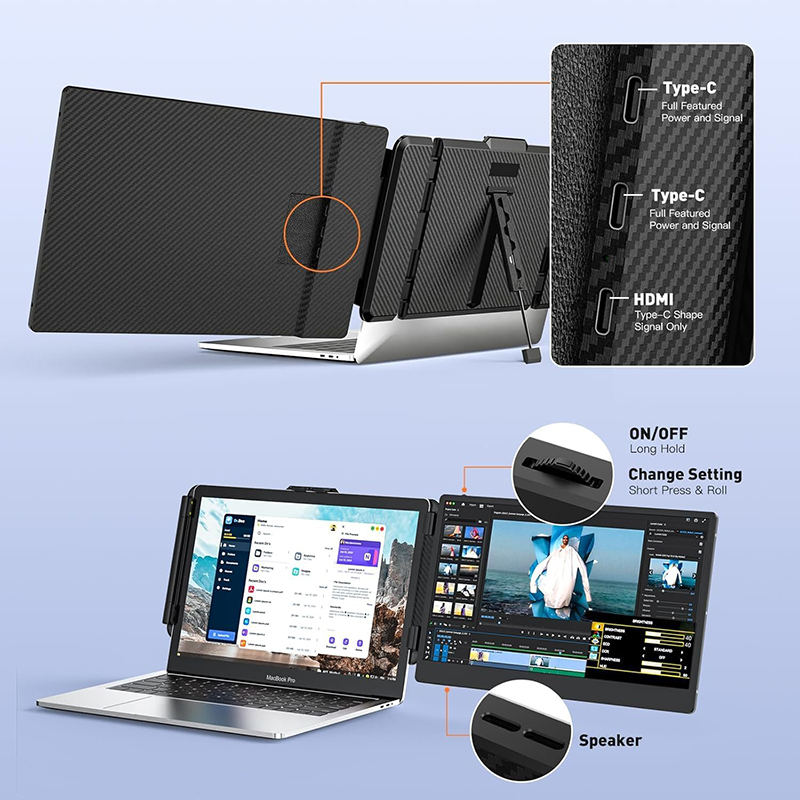 S1 Laptop Screen Extender 14'' - Dual Screen Portable Monitor Extender 评论和价格