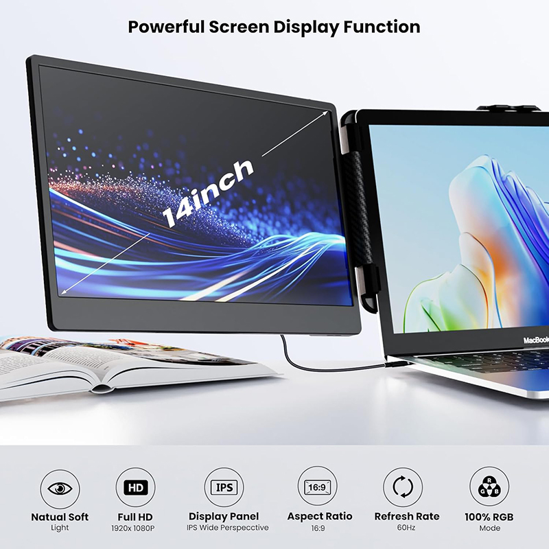 Factory Portable Monitor 14 In - Dual Screen Portable Monitor Extender 评论和价格