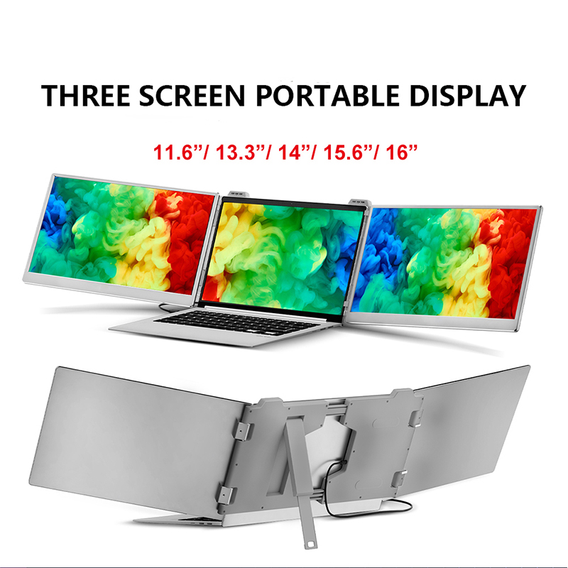 NEW Abeloe 15.6 Inch Portable  - Triple Screen Laptop Monitor Foldable 评论和价格