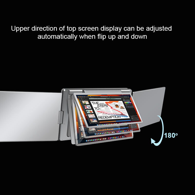 Portable Triple Monitor for La - Triple Screen Laptop Monitor Foldable 评论和价格