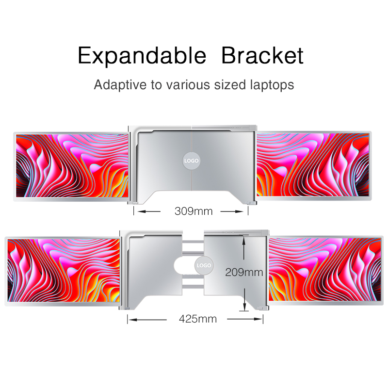 Triple Portable Monitor Screen - Dual Screen Portable Monitor Extender 评论和价格