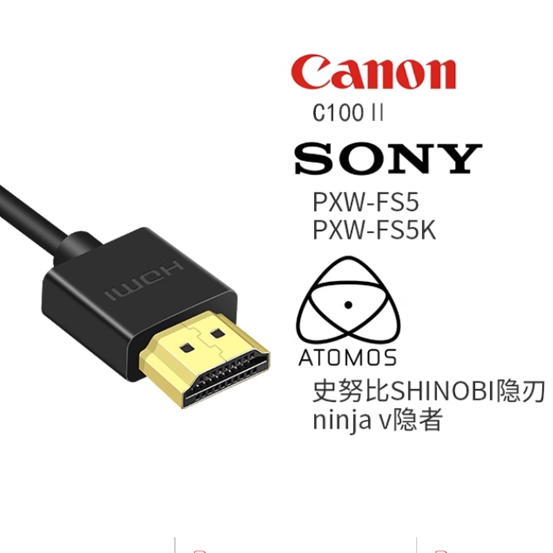 Micro Mini HDMI-Compatible to  - Mini Hdmi To Hdmi Cable Ultra Slim 评论和价格