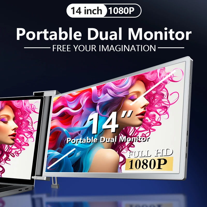 2026 Plug and Play 14 Inch Dua - Dual Screen Portable Monitor Extender 评论和价格