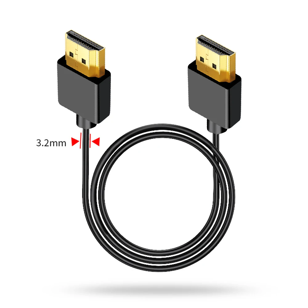 Portable Slim Light HD2. 0 Cab - Mini Hdmi To Hdmi Cable Ultra Slim 评论和价格