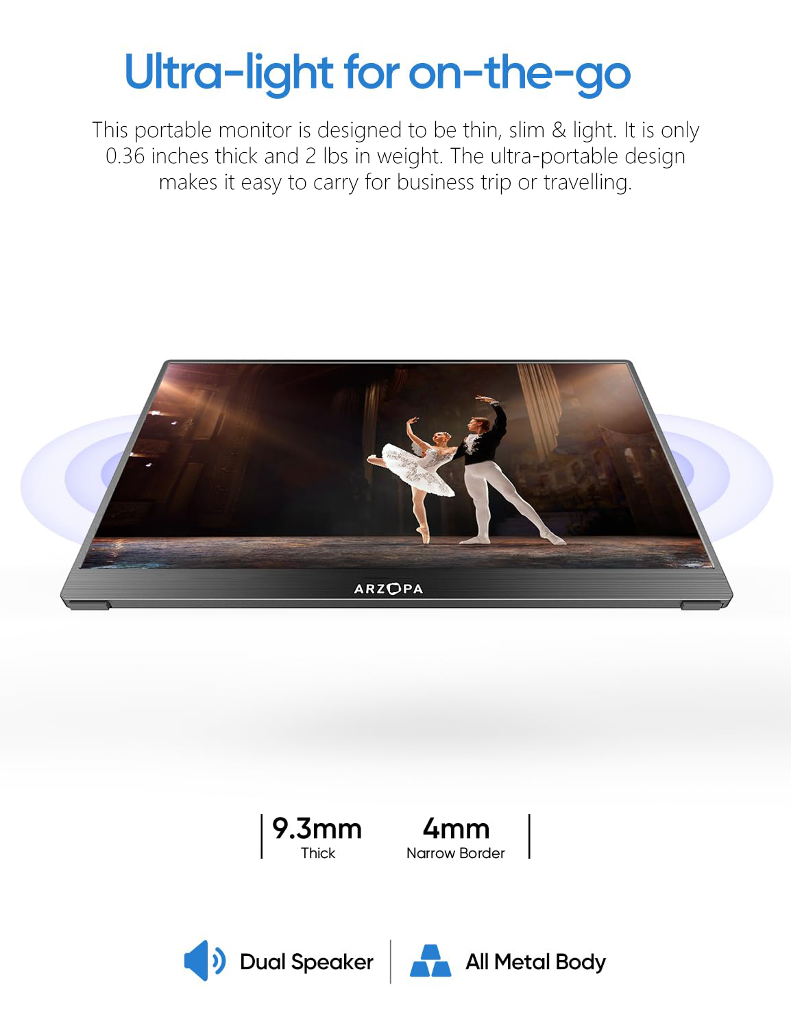 Arzopa A1T Touchscreen 15.6 In - Portable Touchscreen Monitor For Laptop 评论和价格