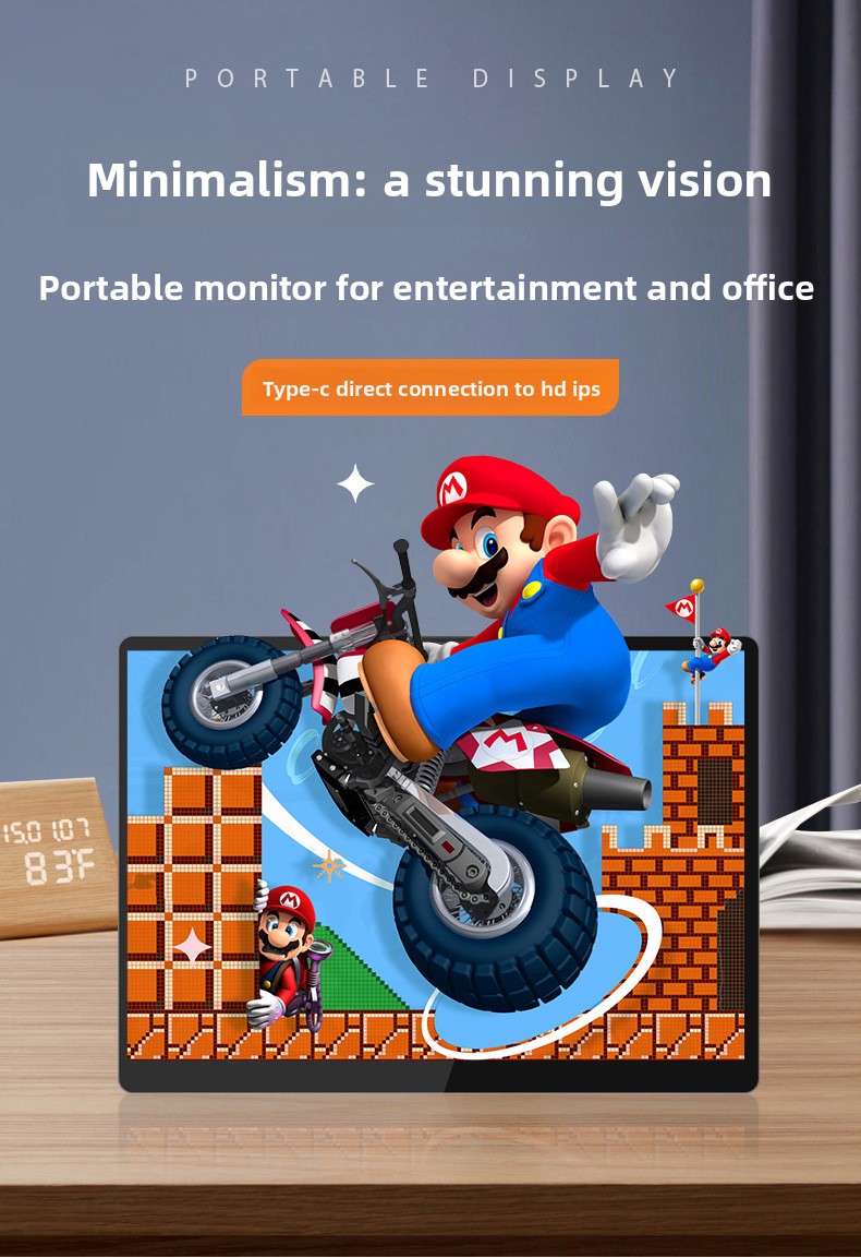 15.6 Inch 16:10 Portable Monit - Portable Monitor 15.6 Inch 1080P Type C 评论和价格