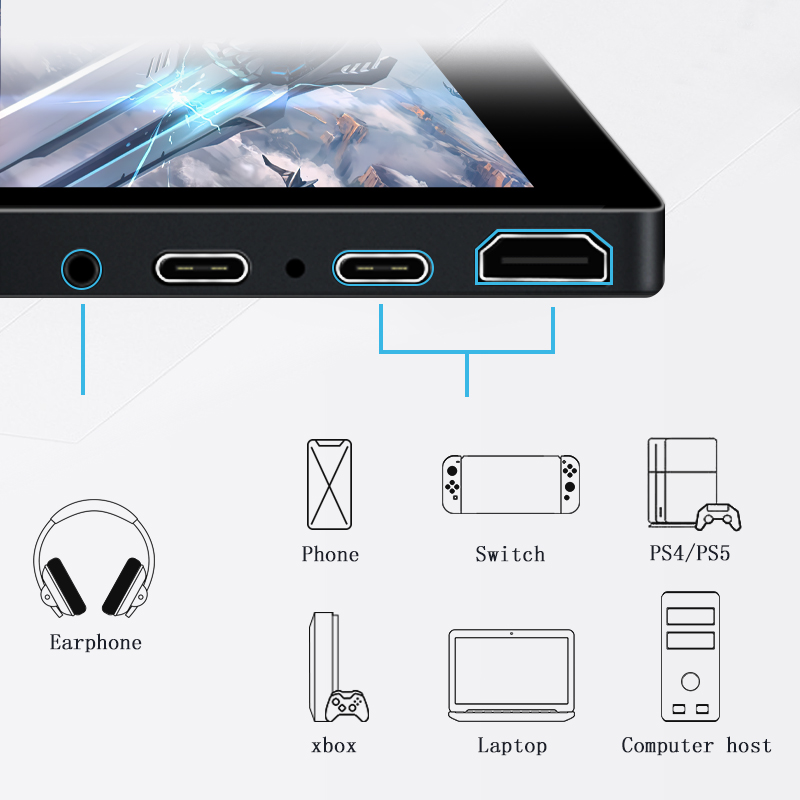 17.3 Inch Ultra Thin Gaming To - Portable Gaming Monitor 144Hz 17.3 Inch 评论和价格