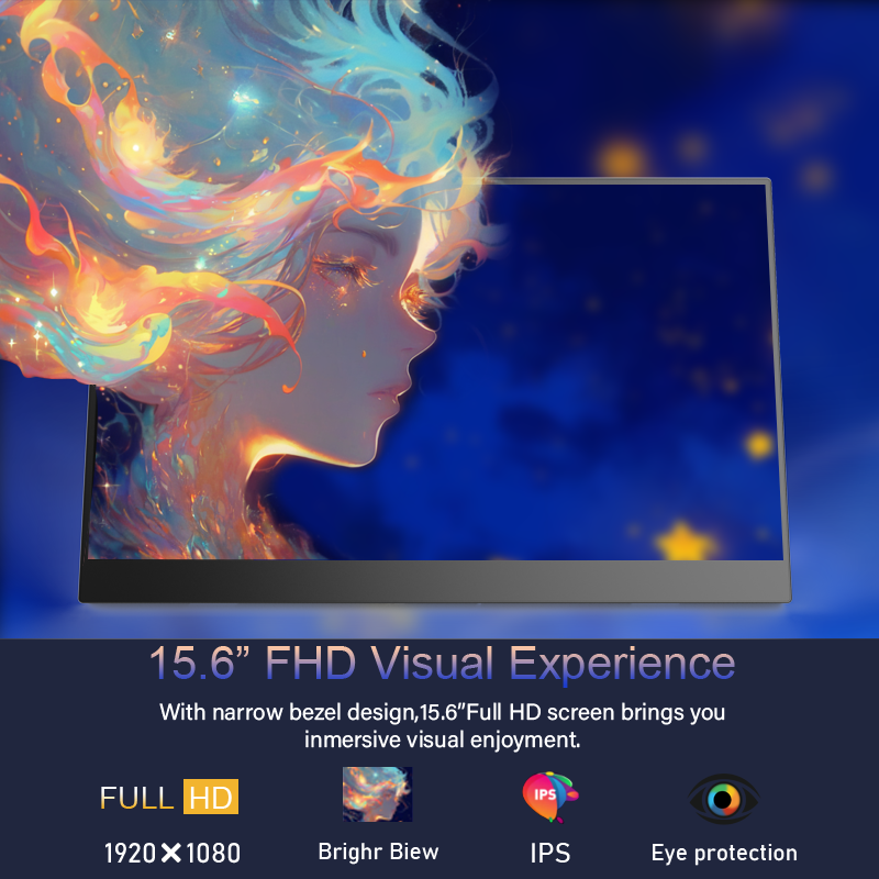 NEW Wholesale 15.6 Inch IPS Po - Portable Monitor 15.6 Inch 1080P Type C 评论和价格