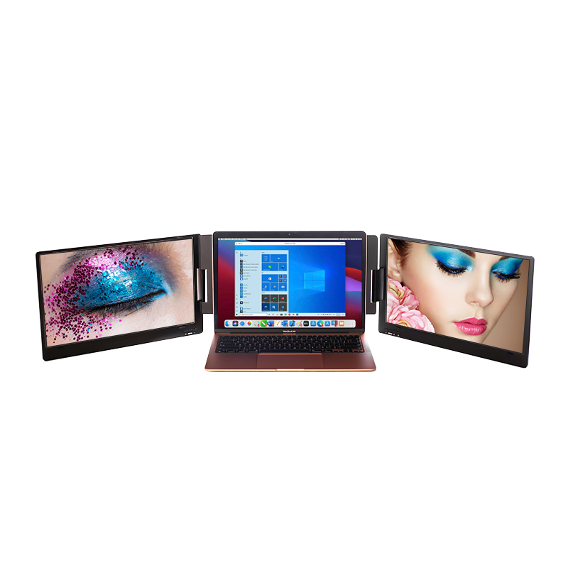 Foldable Triple Screen for Tra - Triple Screen Laptop Monitor Foldable 评论和价格