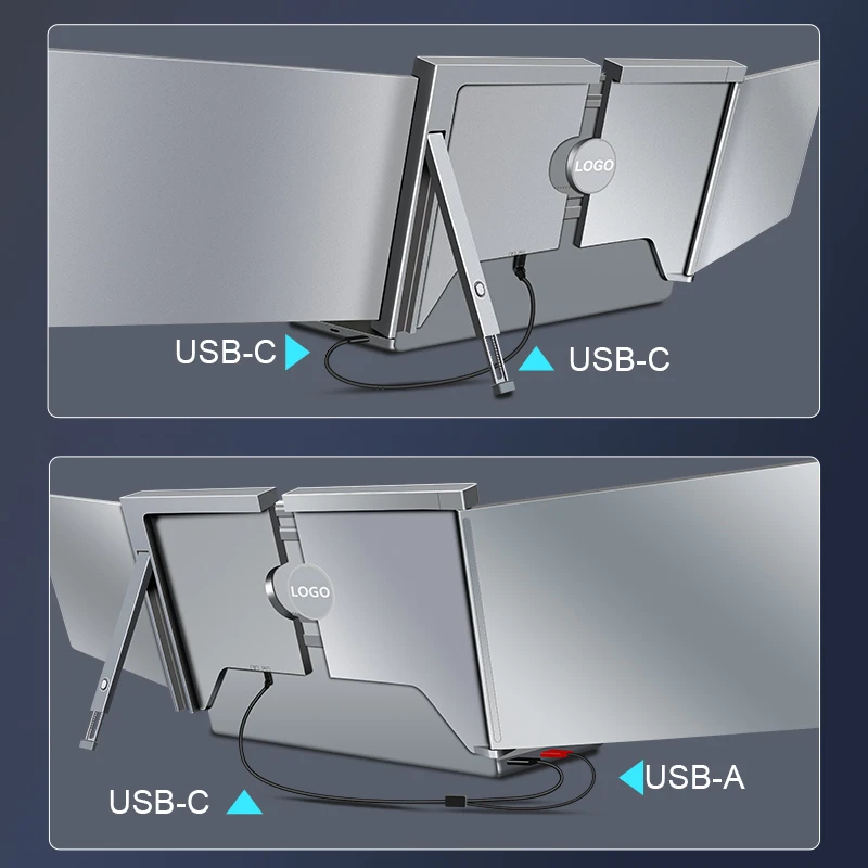 Customize 15 Inch ONE CABLE fo - Dual Screen Portable Monitor Extender 评论和价格