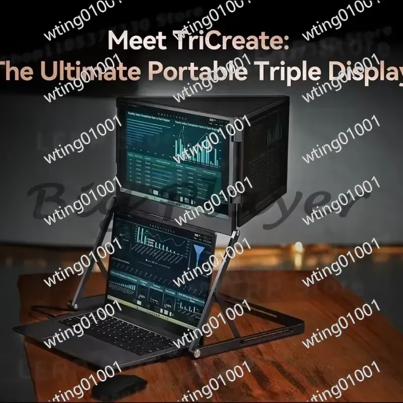for Laptop 15.6 Inch Foldable  - Triple Screen Laptop Monitor Foldable 评论和价格