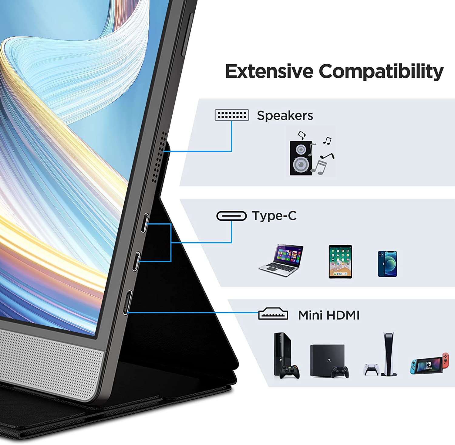 NEW KOORUI- 15.6 Inch Touch Sc - Stylus Pen Touch Screen Portable Monitor 评论和价格