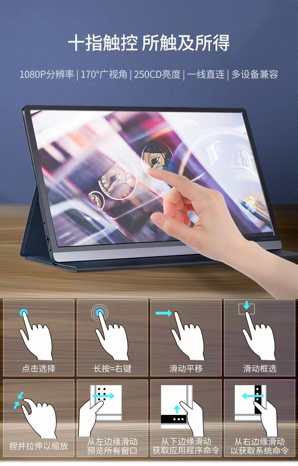 15.6 Inch 1080P Triple Portabl - Portable Monitor 15.6 Inch 1080P Type C 评论和价格